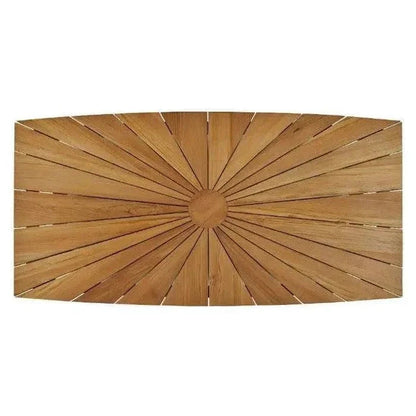 Cambria Rectangular Teak Outdoor Dining Table -- view 5