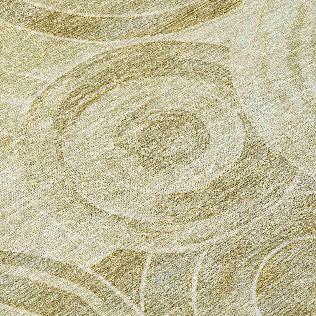 Jaelain Gold Washable Indoor-Outdoor Rug