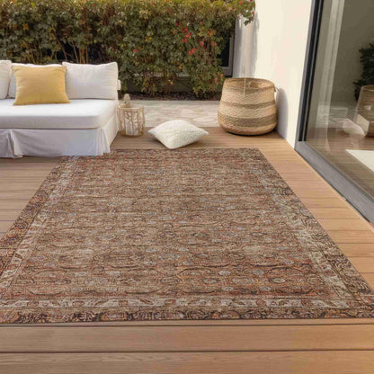Kaelara Copper Washable Indoor-Outdoor Rug -- view 3