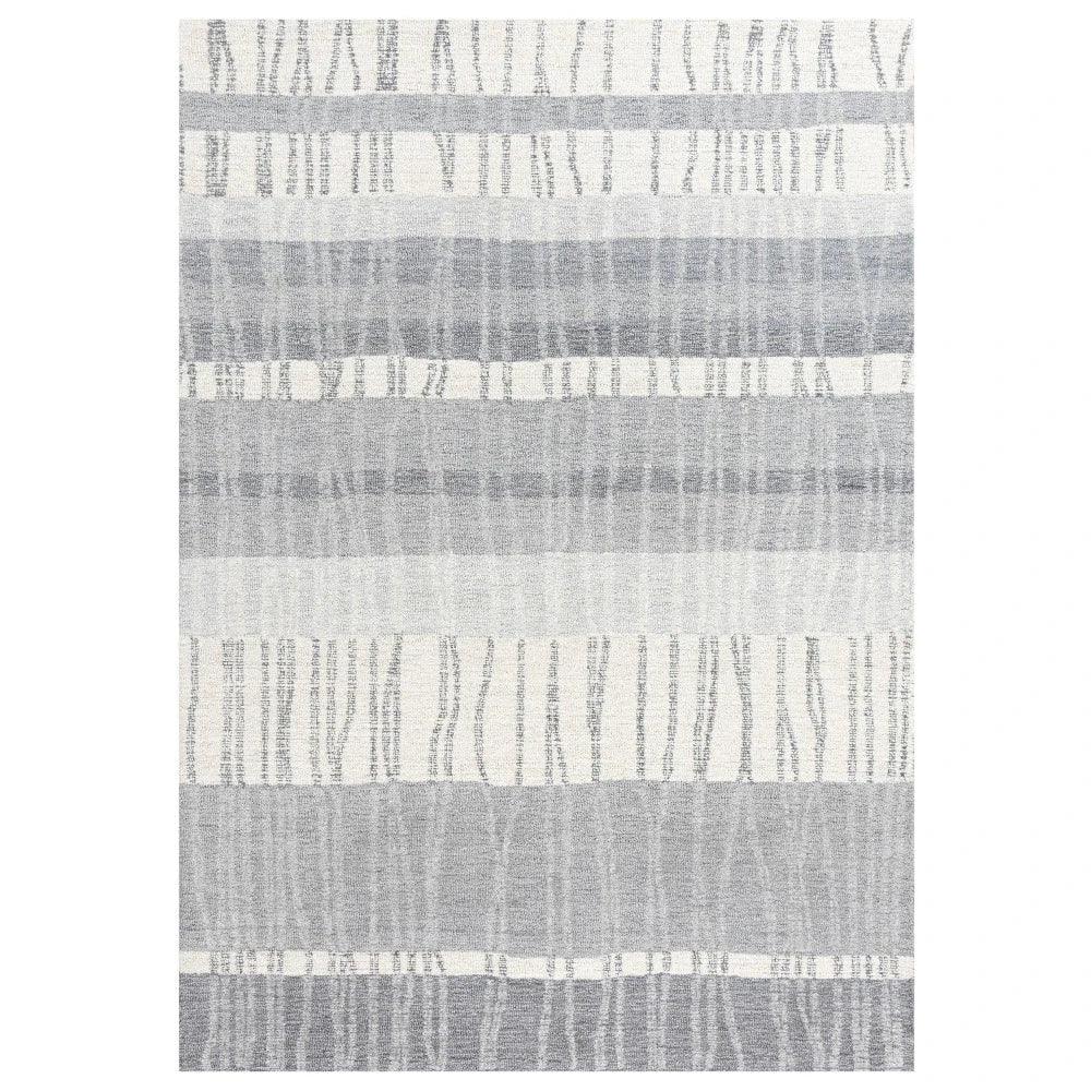 Chiu Stripe Light Gray Area Rugs For Living Room