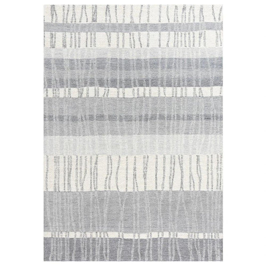 Chiu Stripe Light Gray Area Rugs For Living Room