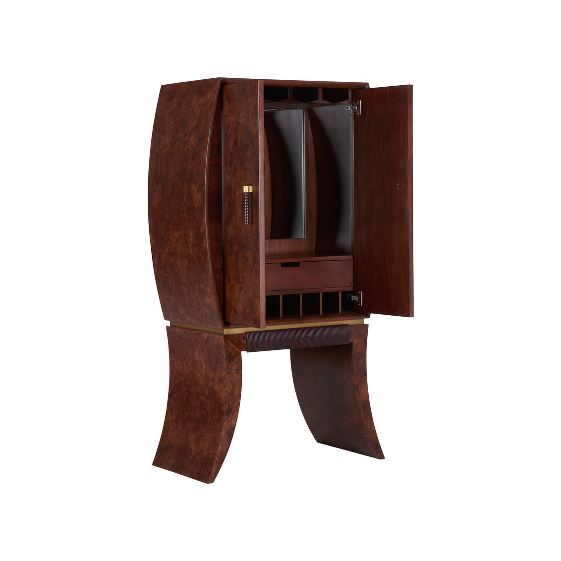 Harvey Wooden Brown Bar Cabinet