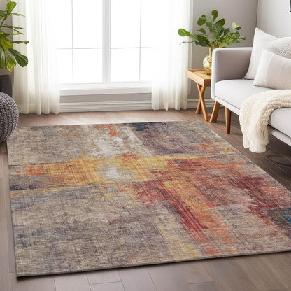 Jaelor Brown Washable Indoor-Outdoor Rug -- brown