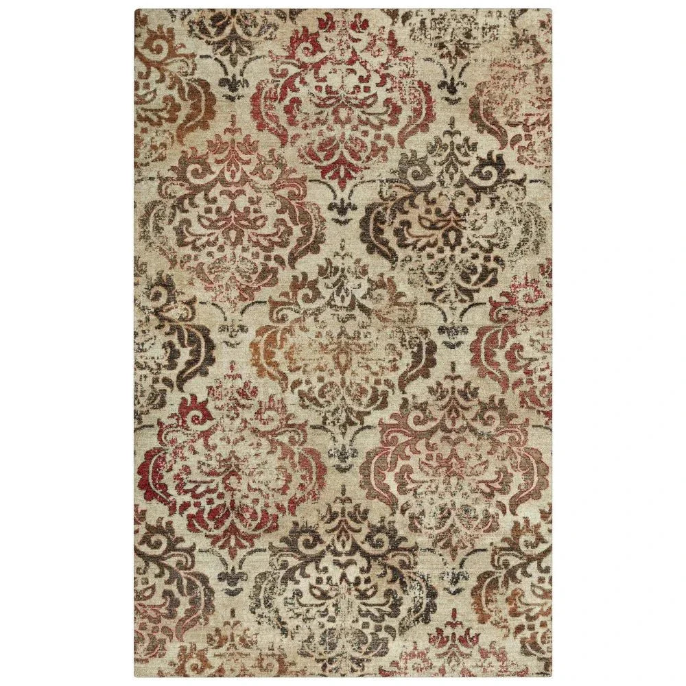 Clur Medallion Brown Large Area Rugs For Living Room