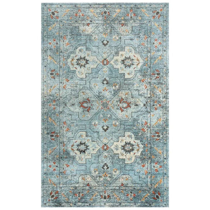 Alva Medallion Blue Large Area Rugs For Living Room