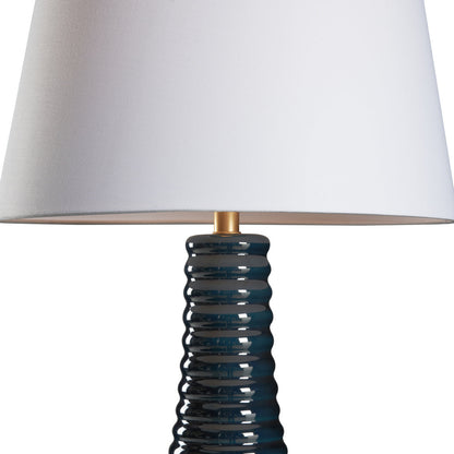 Wildwood Amelia Rich Blue Glaze Ceramic Table Lamp