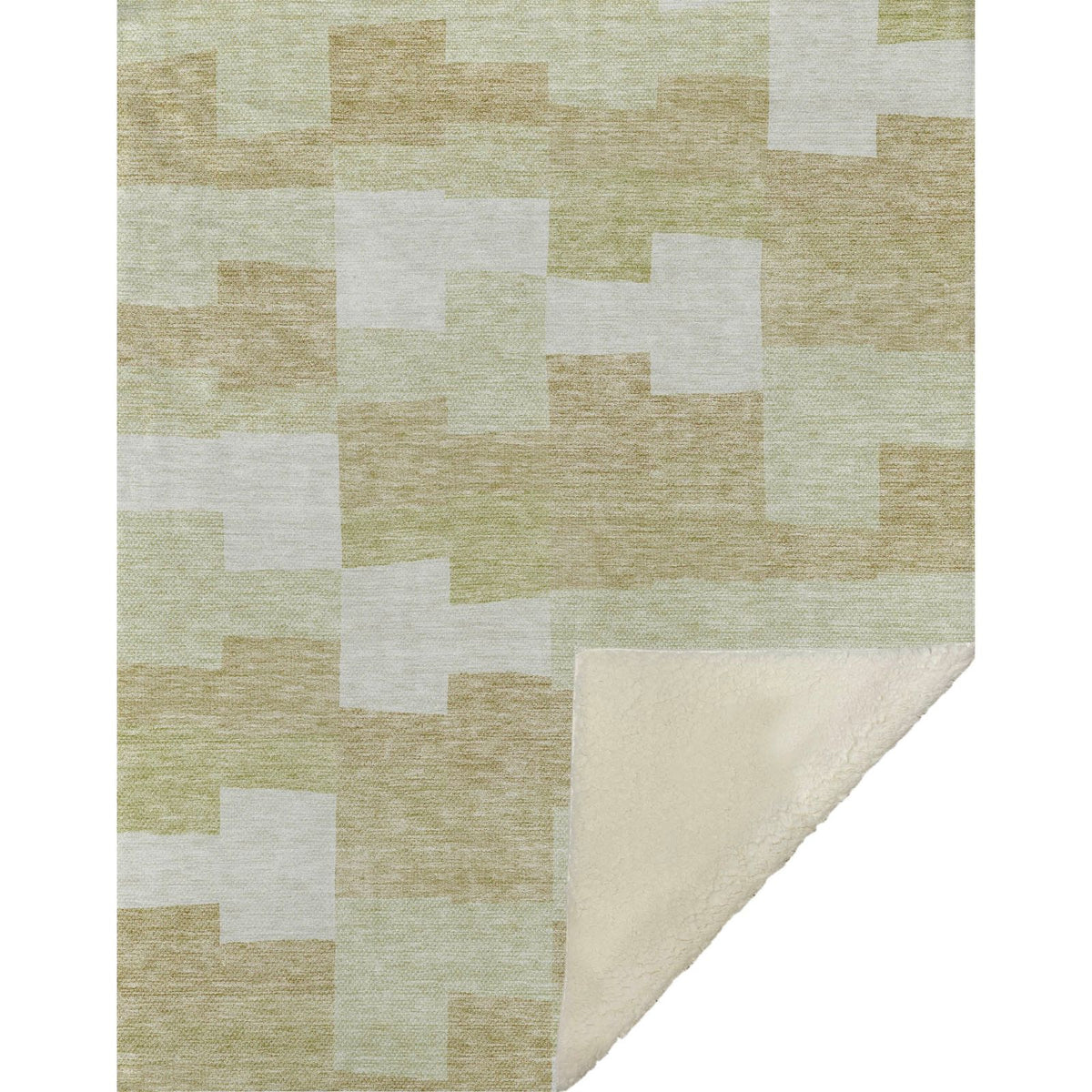 Flowing Harmony Beige Washable Indoor-Outdoor Rug