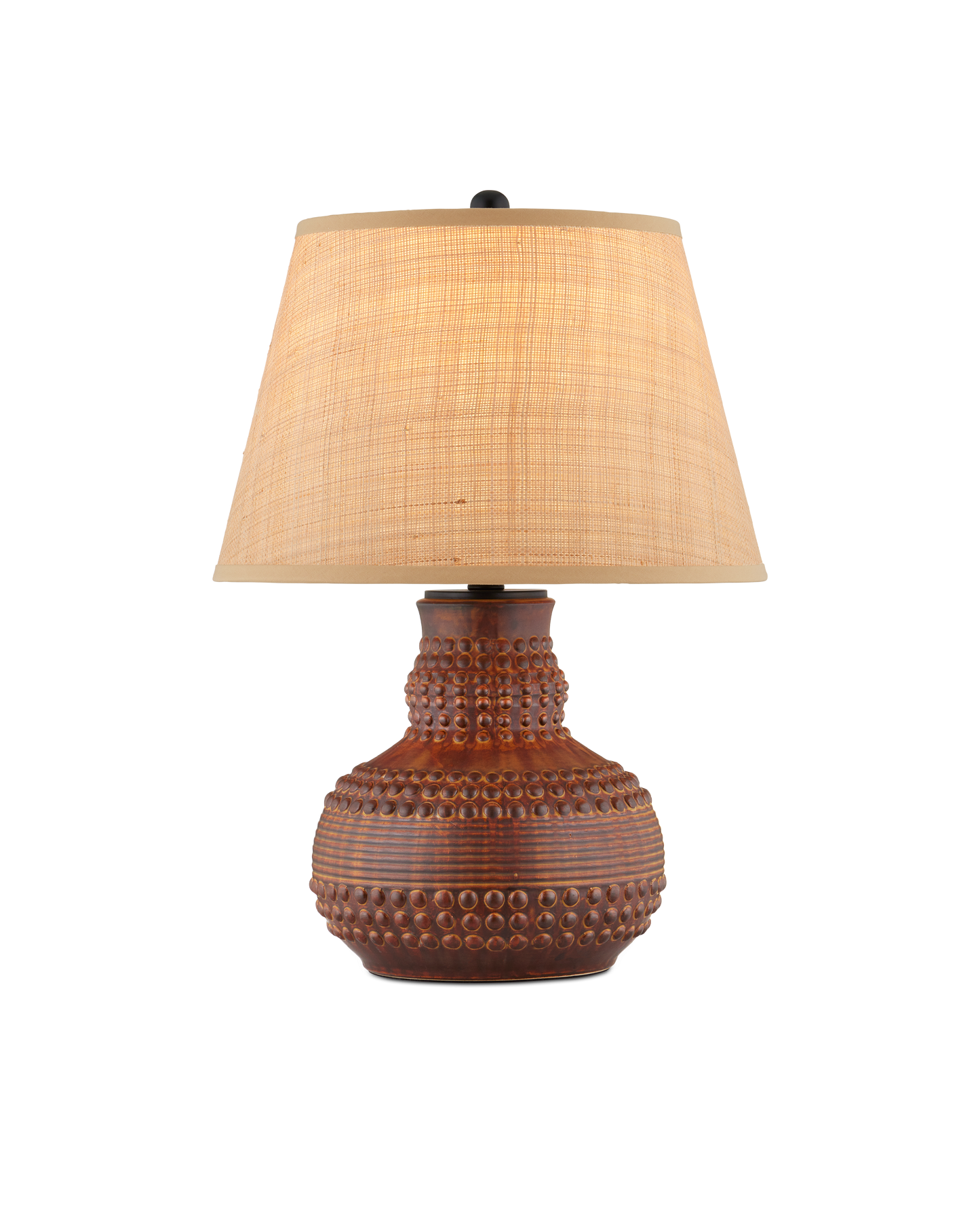 Atamo Ceramic and Metal Brown Table Lamp