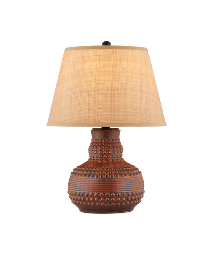 Atamo Ceramic and Metal Brown Table Lamp