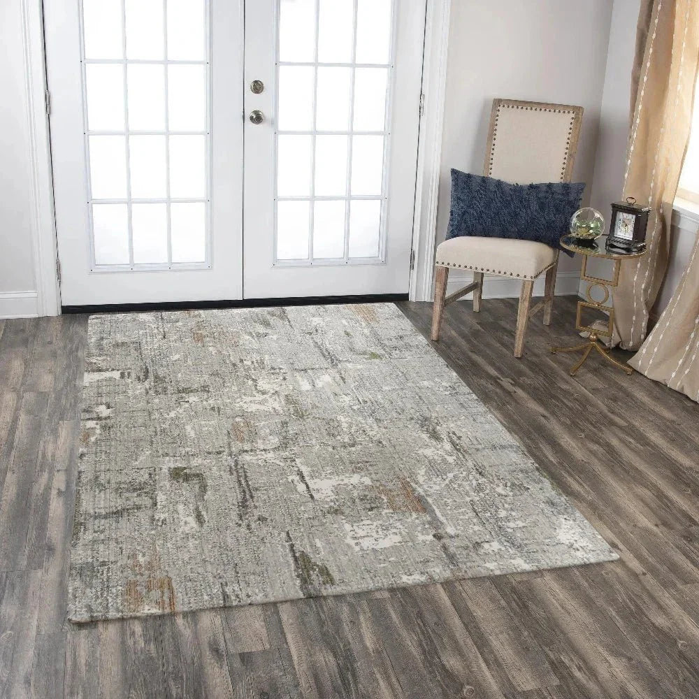 Ausi Abstract Gray Large Area Rugs For Living Room -- gray