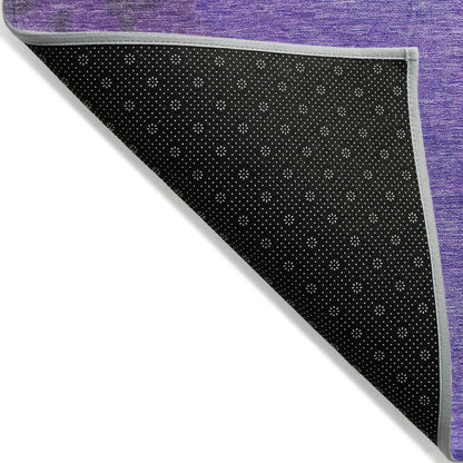 Iriion Purple Washable Indoor-Outdoor Rug