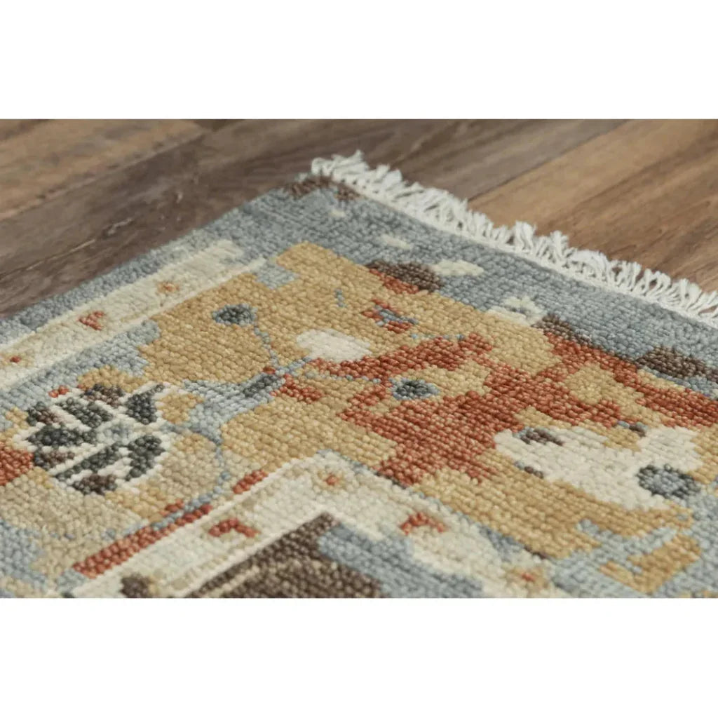 Acra Border Dark Gray Large Area Rugs For Living Room -- gray