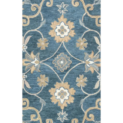 Copa Blue Round Area Rugs For Dining Room - LOOMLAN - LOOMLAN - Area Rugs