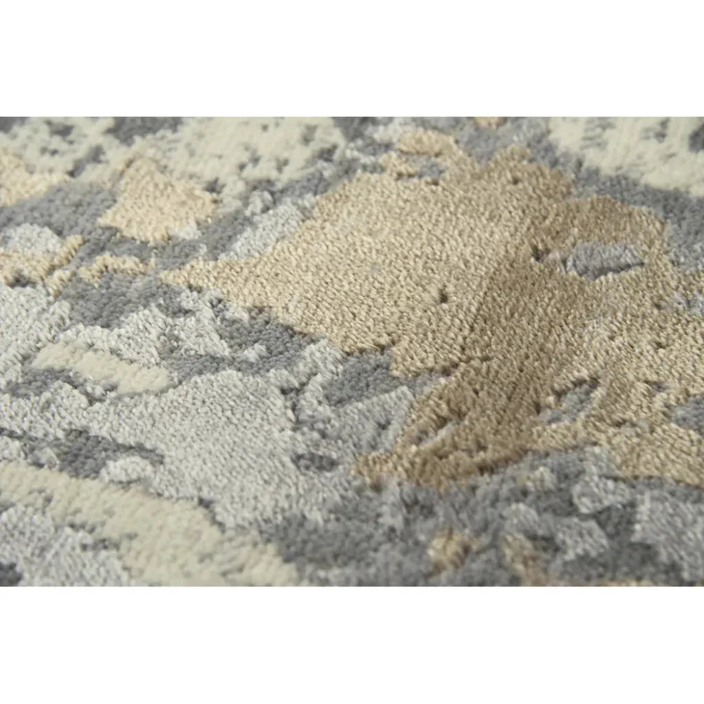 Agra Abstract Beige Large Area Rugs For Living Room - LOOMLAN - LOOMLAN - Area Rugs