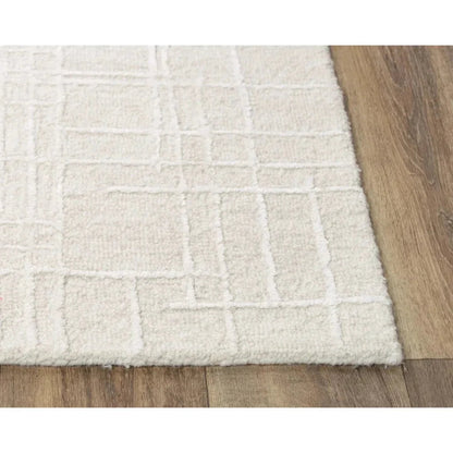 Babi Geometric Light Beige Area Rugs For Living Room - LOOMLAN - LOOMLAN - Area Rugs