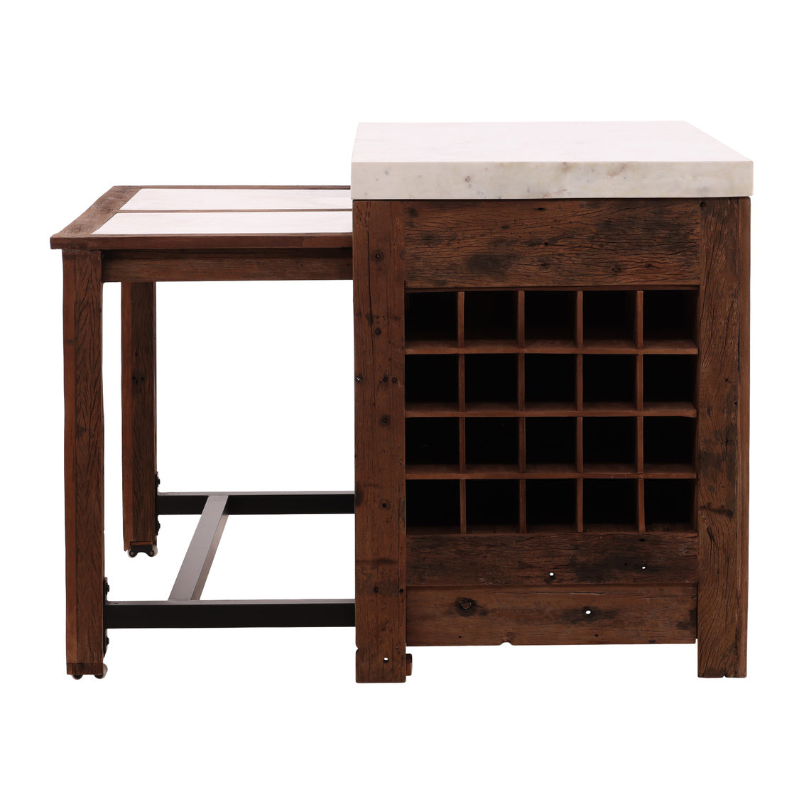 Furniture Classics Russel Wooden Brown Home Bar Island