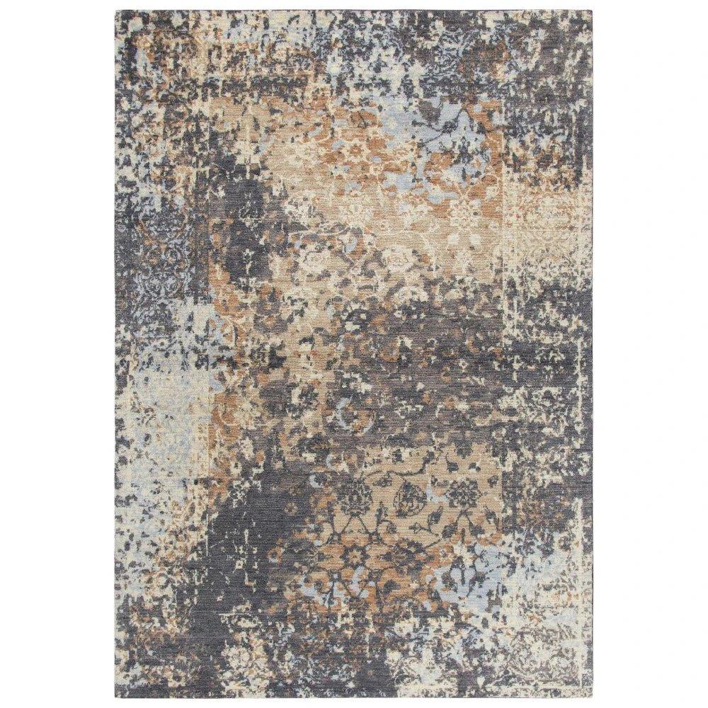Dime Floral Rust Large Area Rugs For Living Room