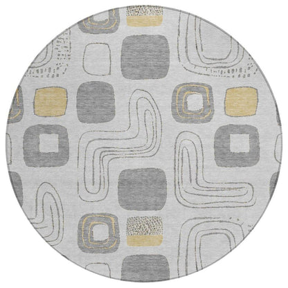 Aelira Gray Washable Indoor - Outdoor Rug - LOOMLAN - LOOMLAN Rugs - Outdoor Rugs
