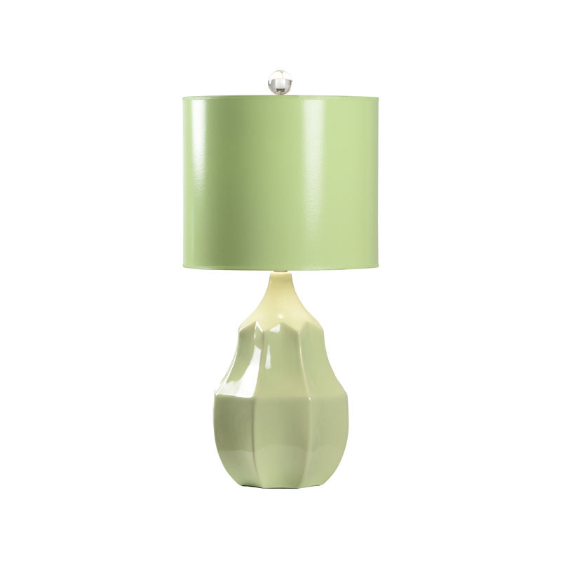 Citron Cocktail Glazed Ceramic Table Lamp-Table Lamps-Wildwood-Green-LOOMLAN