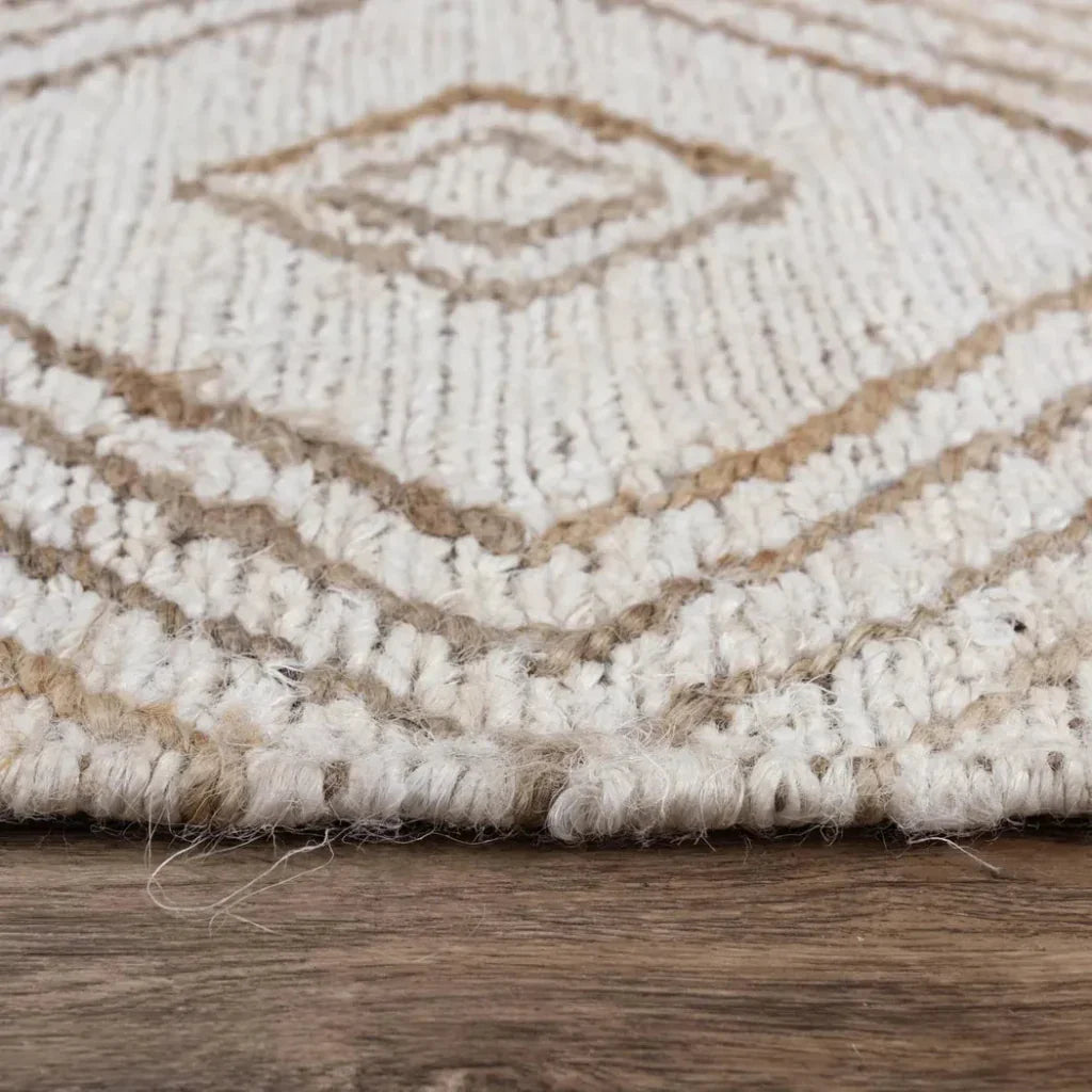 Ario Beige Jute Rug For Living Room -- beige