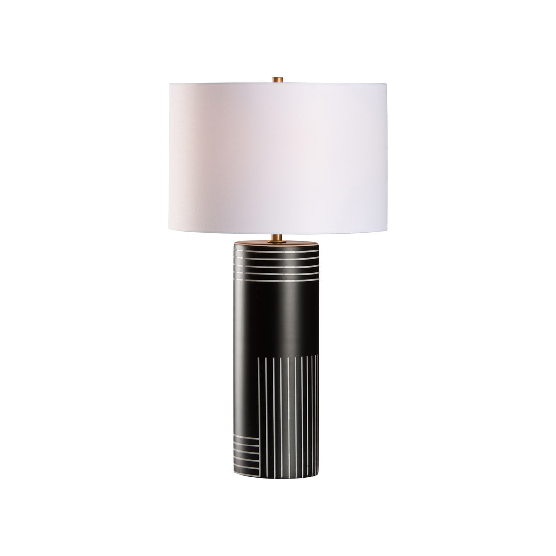 Wildwood Marco Italian Glass Black Table Lamp