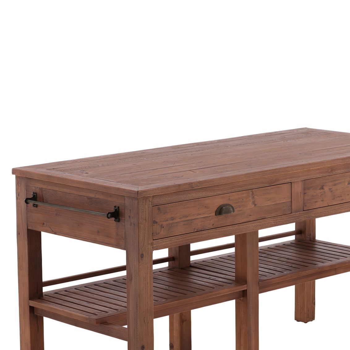 Furniture Classics Starling Two Drawers Wood Kitchen Island