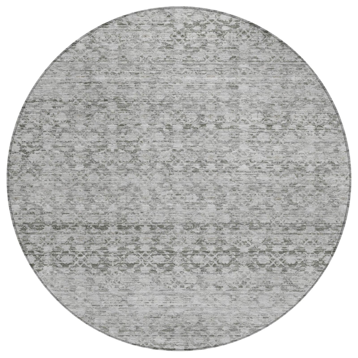 Irior Gray Washable Indoor-Outdoor Rug