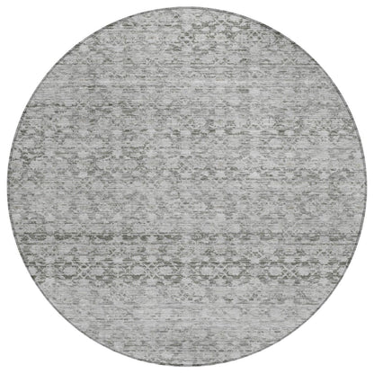 Irior Gray Washable Indoor-Outdoor Rug