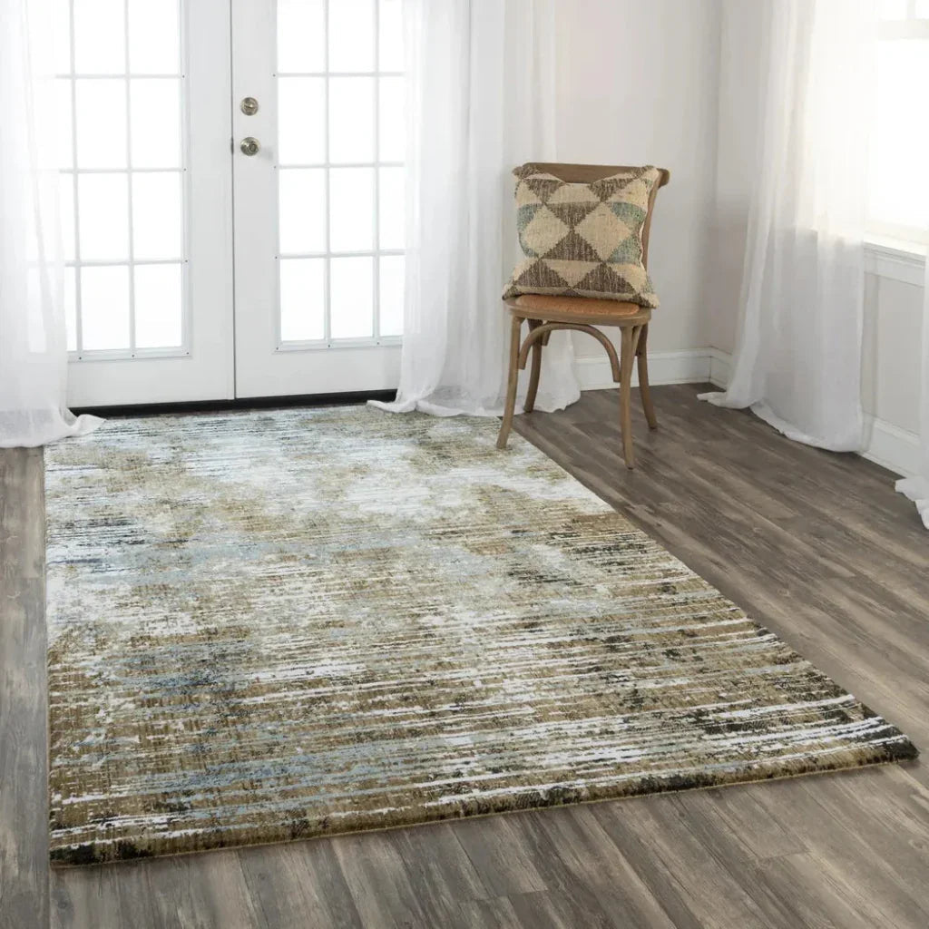 Beem Abstract Brown Large Area Rugs For Living Room -- brown