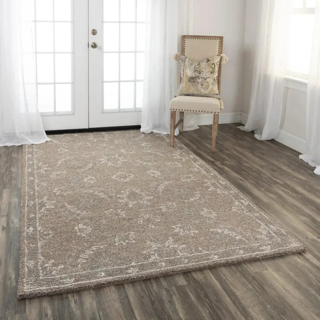 Cung Floral Brown Area Rugs For Living Room -- brown