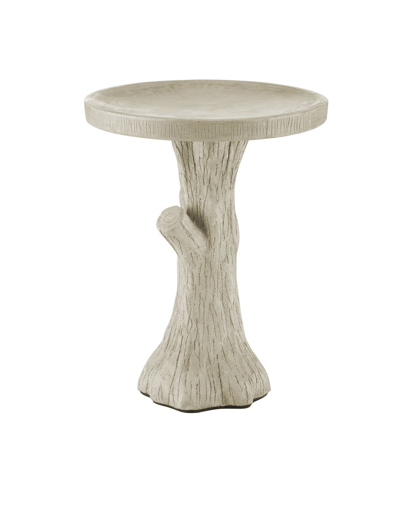 21.5 in. Faux Bois Concrete and Iron Grey Bird Bath