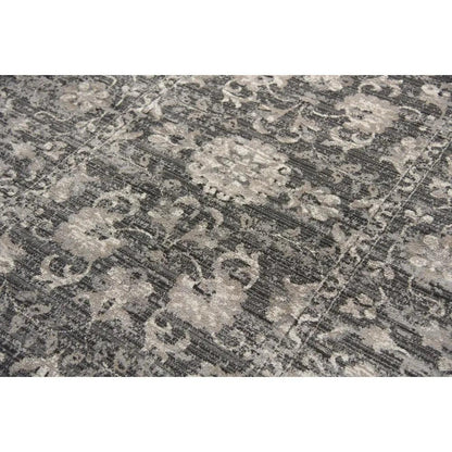 Dahl Floral Distress Gray Kitchen Hallway Runner Rug - LOOMLAN - LOOMLAN - Area Rugs
