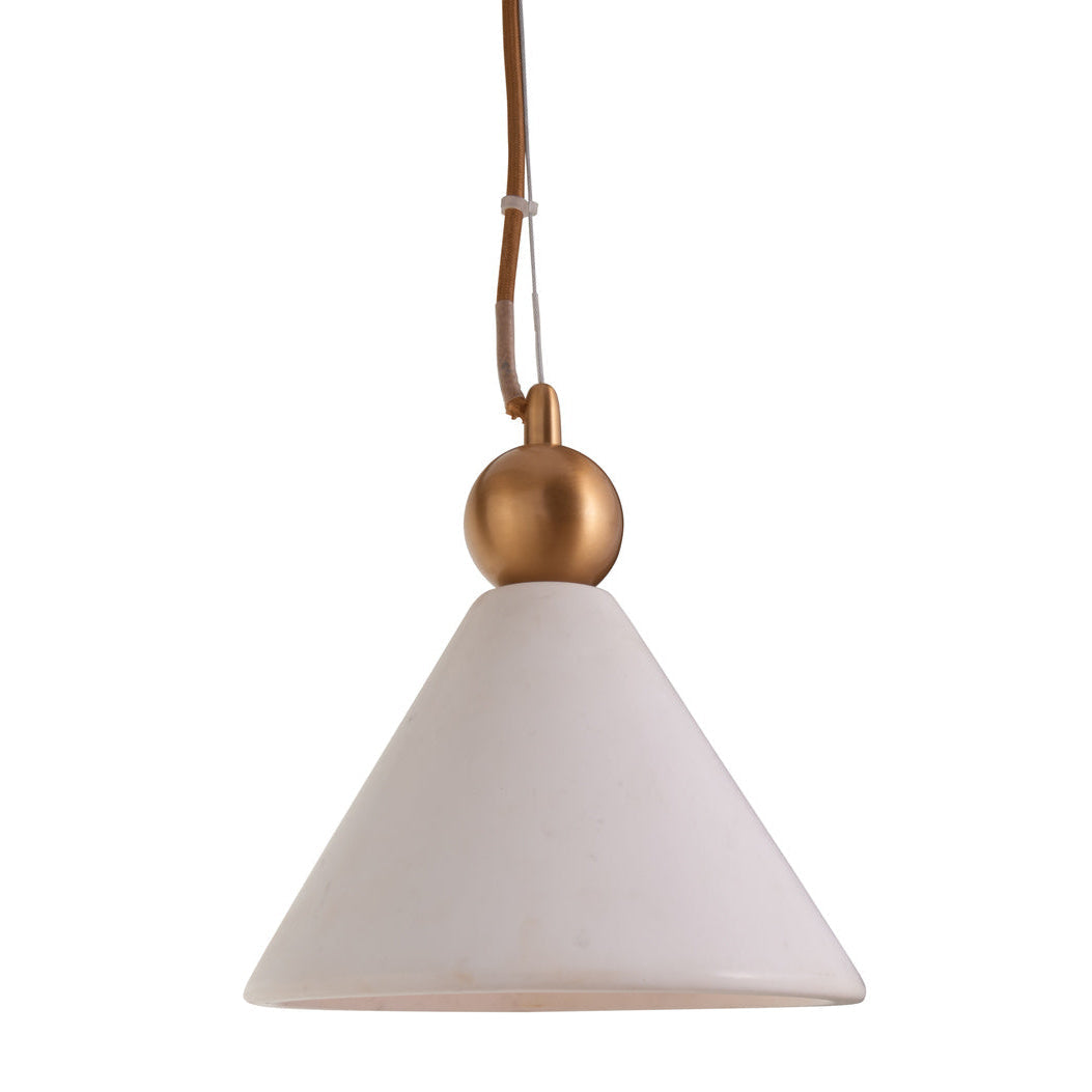 Wildwood Jett Sleek Marble Shade White Pendant