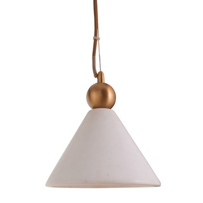 Wildwood Jett Sleek Marble Shade White Pendant