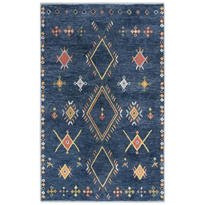 Ayar Geometric Blue Living Room Rug