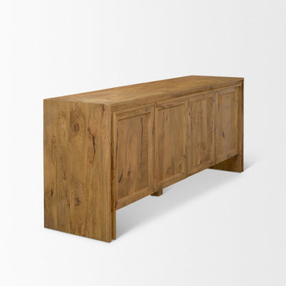 Notts 70"W Brown Solid Wood 4-Door Closed Sideboard -- Brown