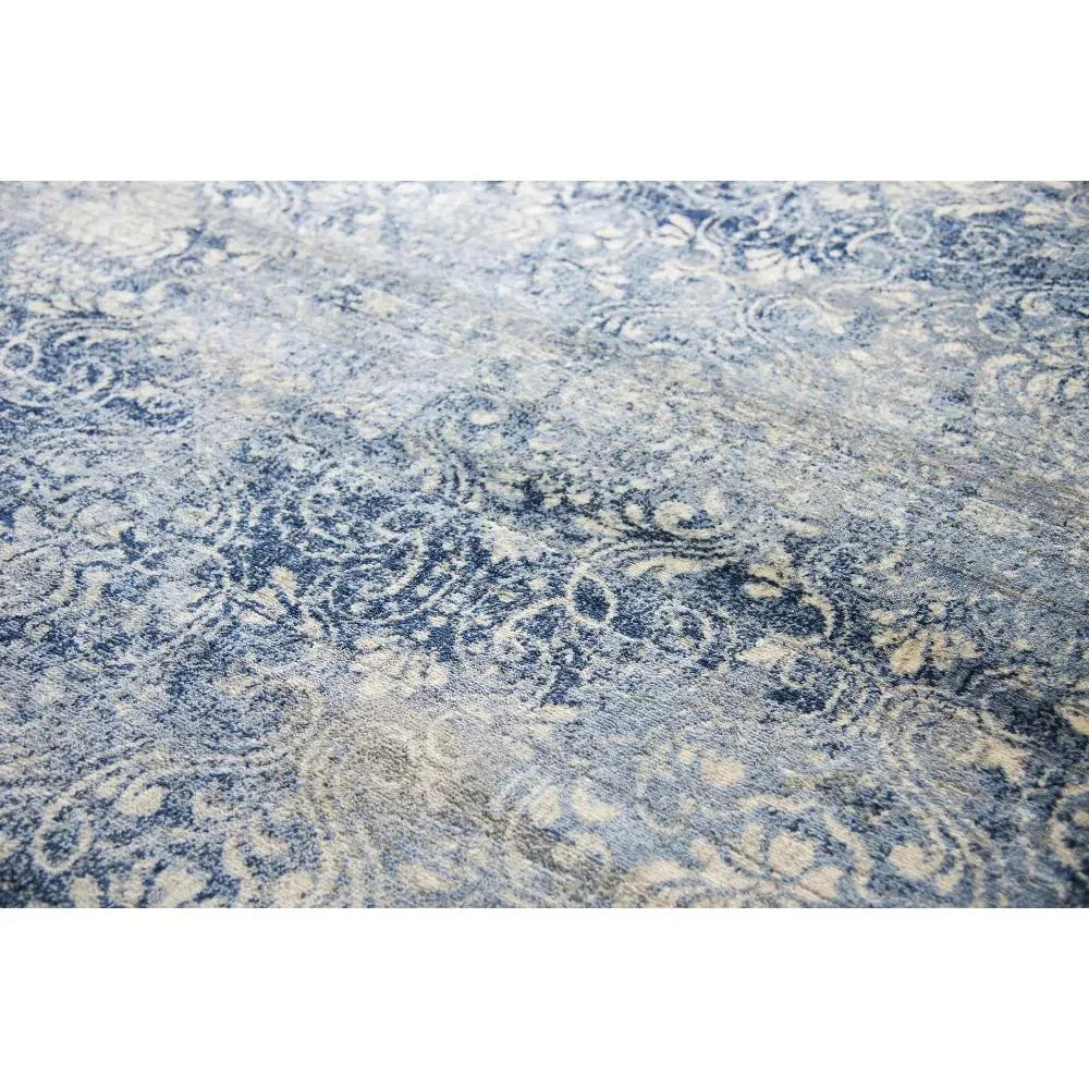 Clon Damask Blue Large Area Rugs For Living Room - LOOMLAN - LOOMLAN - Area Rugs