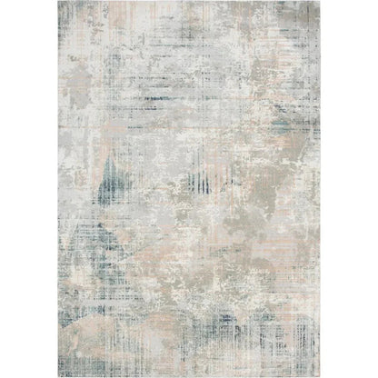 Bove Abstract Blue Kitchen Hallway Runner Rug