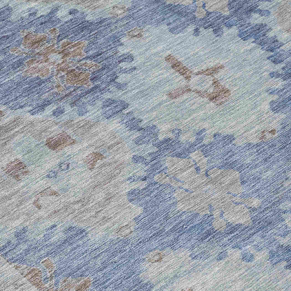 Jaelora Blue Washable Indoor-Outdoor Rug