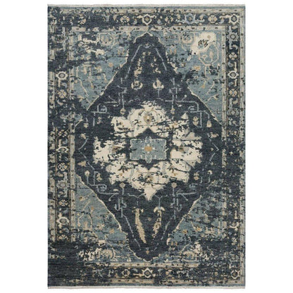 Agay Medallion Dark Blue Large Area Rugs