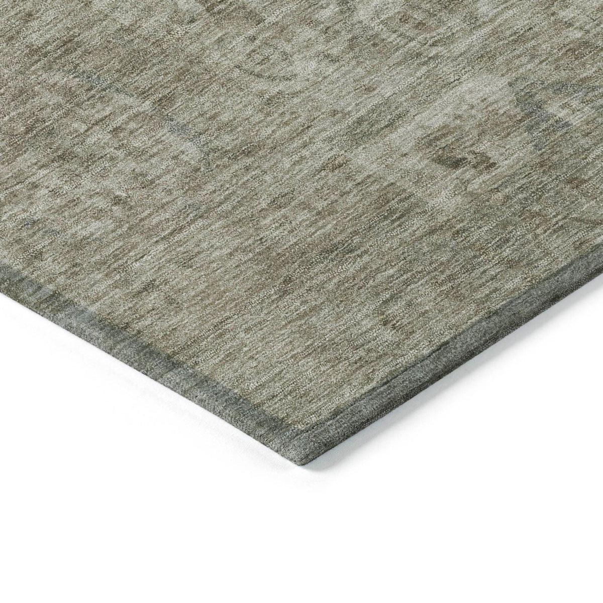 Iriir Gray Washable Indoor-Outdoor Rug