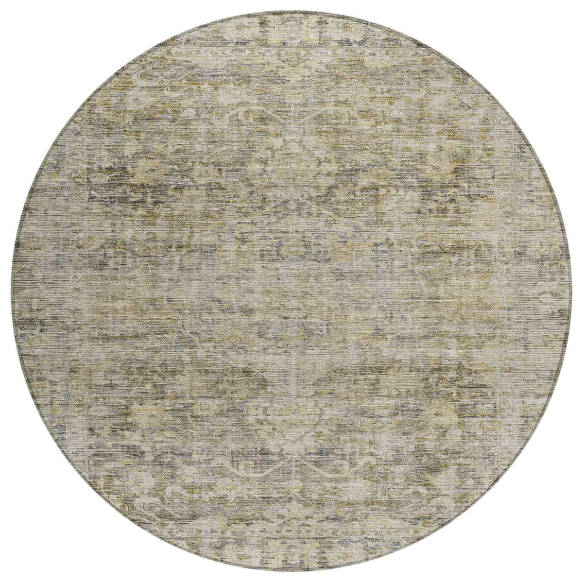Iriira Gray Washable Indoor-Outdoor Rug