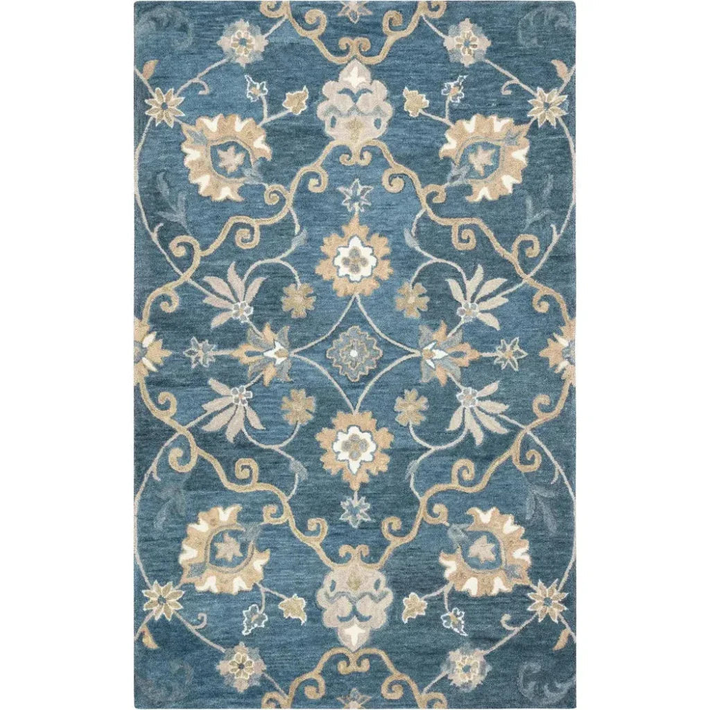 Copa Blue Round Area Rugs For Dining Room - LOOMLAN - LOOMLAN - Area Rugs