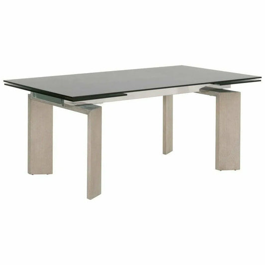 71-106" Extendable Glass Top Dining Table Dining Tables LOOMLAN By Essentials For Living