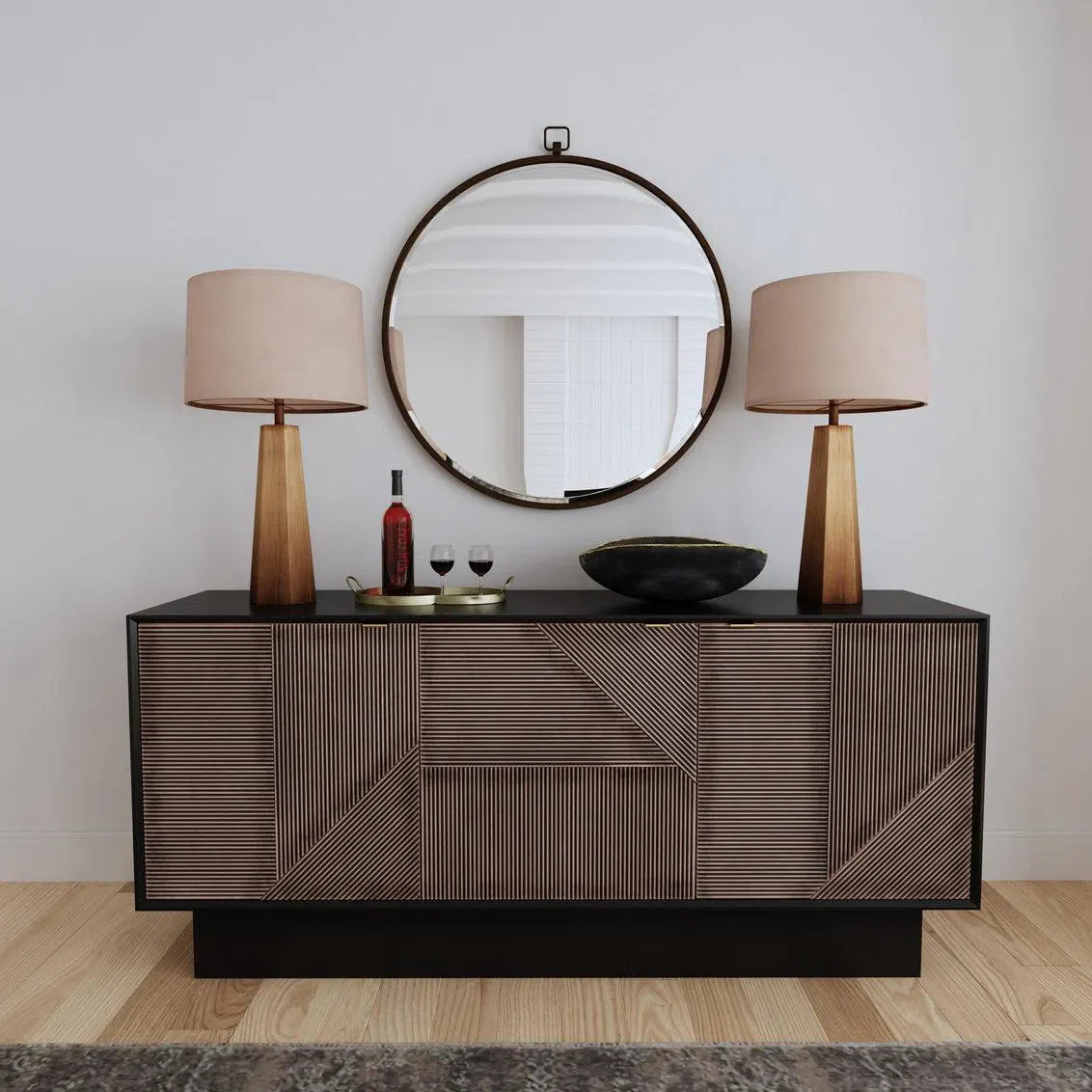 71" Brown Mid Century Modern Sideboard for Dining Room Sideboards Sideboards and Thangs By Bassett Mirror