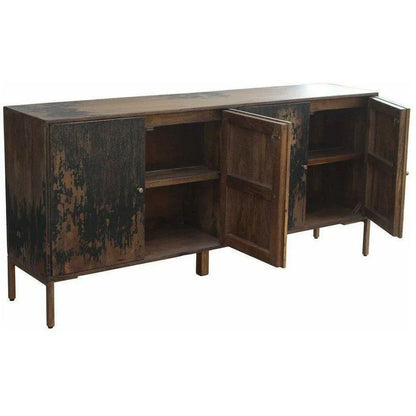 71 Inch Sideboard Black Rustic Sideboards LOOMLAN By Moe's Home