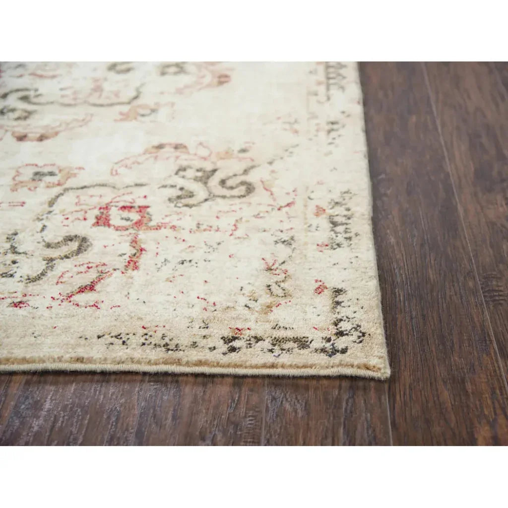 Dido Medallion Beige Large Area Rugs For Living Room -- beige