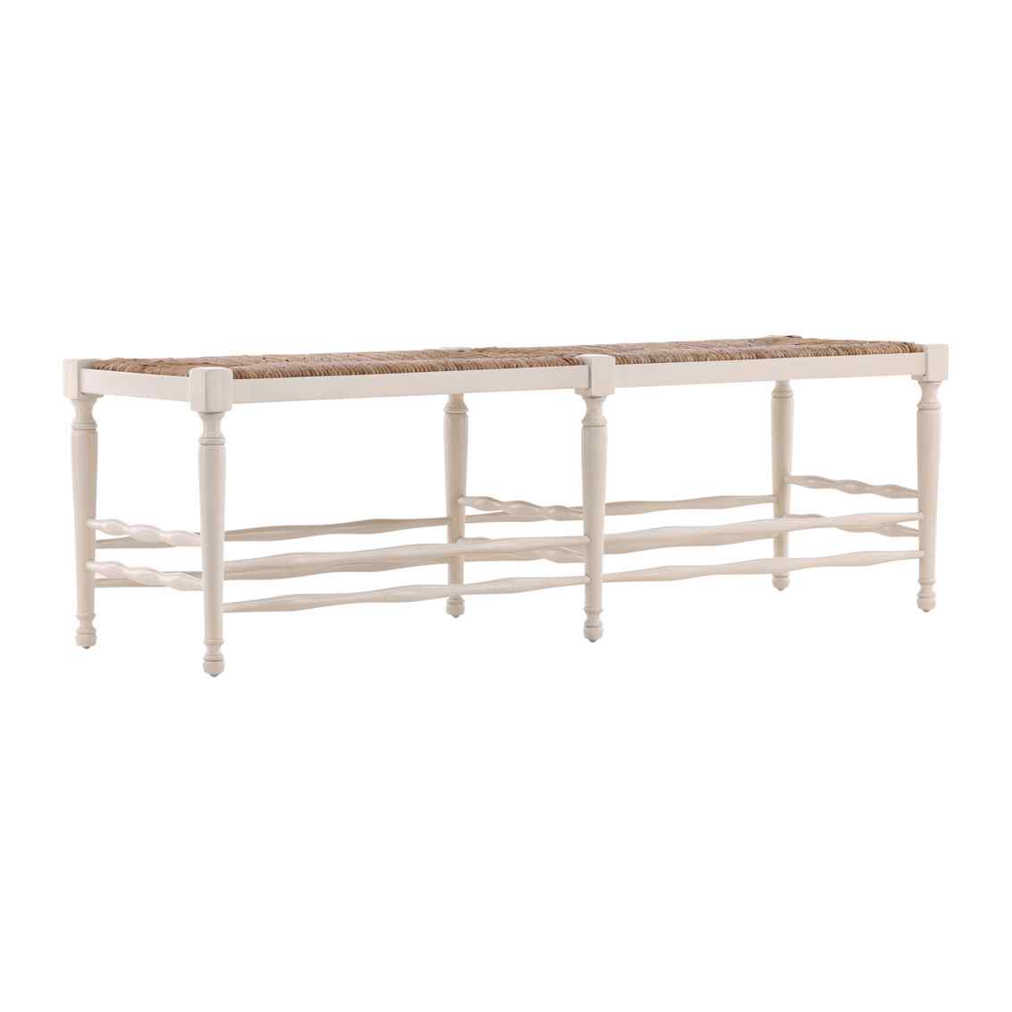 Reed Woven Rush Seat Bedroom Bench -- view 7