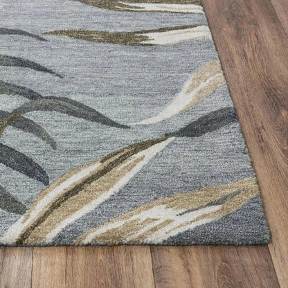 Clou Floral Gray Area Rugs For Living Room - LOOMLAN - LOOMLAN - Area Rugs