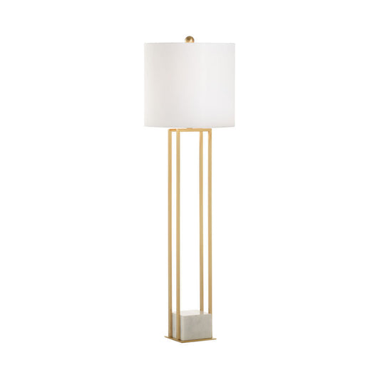 Chelsea House Tower Buffet Round White Shade Table Lamp